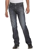 Monarchy Men's Skewed Flap Pocket Jean, Indigo, 34