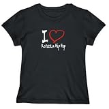 T-Shirt Woman Black  I Love Korean Hip Hop  Music