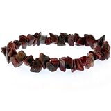 Cute Stretchy Poppy Jasper Chip Bracelet
