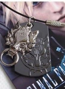 Final Fanstasy Cloud Wolf Head Dual Pendant Necklace