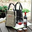 Black Insulated Wine Cooler Tote