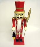 Red Soldier Nutcracker Wooden Figure (13.75