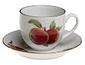 Royal Worcester Evesham Gold Porcelain 8-Ounce Tea Cup and Saucer