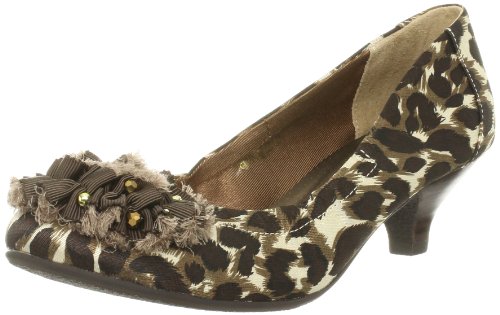 [サヴァサヴァ] cava cava 【Amazon/Javari別注】コサージュ付きラウンドトゥパンプス