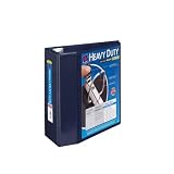 Avery Heavy-Duty Reference View Binder with 5-Inch One Touch EZD Ring, Navy Blue (79806)