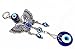 Blue Evil Eye with Butterfly Charm Hanging for Protection (with a Betterdecor Pouch) (BDB74)