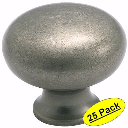 Amerock BP771-WN Traditional Classic Legacy Weathered Nickel Cabinet Hardware Knob - 1-1/4