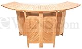 Outdoor Folding Teak Bar