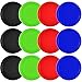Coopay 12 Pieces Home Air Hockey Pucks 2.5 Inch Heavy Replacement Pucks for Game Tables Equipment Accessories, 12 Grams (Red, Black, Blue, Green)