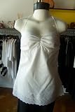 Petro Zillia White Cotton and Lace Top Size 8