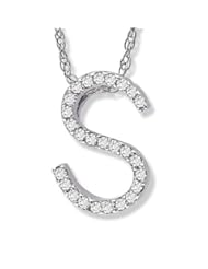 Diamond Initial S Pendant