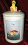 Russ Berrie Hand Painted Ceramic Cookie Jar Lid Duck