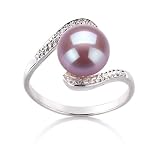 Chantel Lavender 9-10mm AAA Freshwater Sterling Silver Pearl Ring