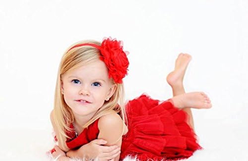 Red Rose Headband, Handmade The Fairy Factory (Headband) Red Chiffon Rose Flower - Red
