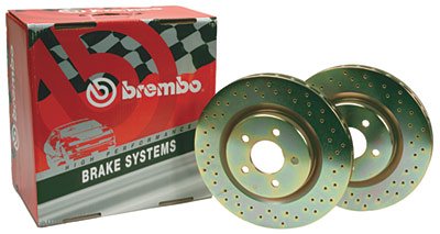 Brembo BDR37005 Crossed Drilled Front Brake Rotor