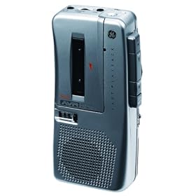 GE 35383 Micro Cassette Recorder with AVR/Batteries/ and Tapes