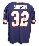 O.J. Simpson t/b Blue Bills Signed Jersey