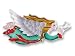 Clearly Charming Peace Angel Sterling Silver and Enamel Pin