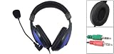 Gino Black Blue 3.5mm Online Chatting Headphone w Microphone