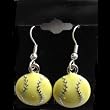 Pewter Softball Earrings