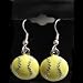 Pewter Softball Earrings