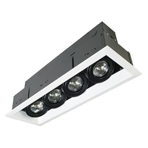 Eurofase TE114ATR-01 4-Light MR16 Recessed Mutiple Strip Trim with 0084B4 Transformer,... by Eurofase