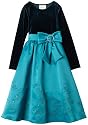 Rare Editions Girls 7-16 Teal Matte Satin Dress
