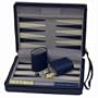 Compact Travel Magnetic Backgammon with Carrying Strap - Blue