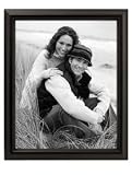 Domed Wood Black Picture Frame 8x10