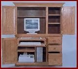Deluxe Computer Center-Cherry (Colonial Stain)