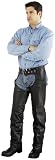 River Road Men's Basic Motorcycle Leather Chaps M