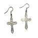 Byzantine Mini Cross / Crucifix Mother of Pearl Dangle Earrings