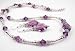 Amethyst February Birthstone Sterling Silver Swarovski Crystal Handmade Beaded Necklace and Earring