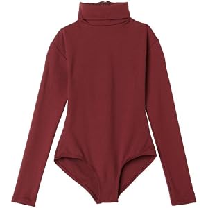 Buy Capezio Girls 7-16 Turtleneck Long Sleeve Leotard,Maroon,M (8-10) by Capezio