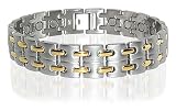 Stainless Steel Mens Power Golf Magnetic Bracelet 8.5
