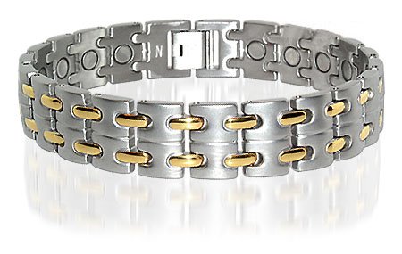 Stainless Steel Mens Power Golf Magnetic Bracelet 8.5 “