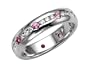 0.90 cttw Karina B(tm) Genuine Pink Sapphire Eternity Band LIFETIME WARRANTY