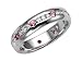 0.90 cttw Genuine Pink Sapphire Eternity Band by Karina B(tm) – Platinum, 18kt White or Yellow Gold