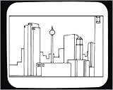 Decorated Mouse Pad with buildings, 