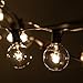 Hometown Evolution, Inc. Outdoor Globe String Lights (25’, G50 Clear - Black Wire - 2