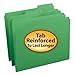 Smead File Folder, Reinforced 1/3-Cut Tab, Letter Size, Green, 100 per Box (12134)