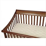 Certified Organic Crib Mattress Pad with Safety Corners in Natural Material: Sherpa by 