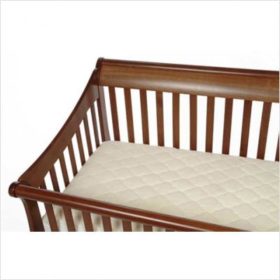 Certified Organic Crib Mattress Pad with Safety Corners in Natural Material: Sherpa