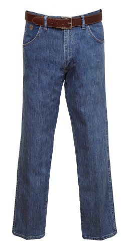George Strait by Wrangler Men's Relaxed Fit Cowboy Cut Jean, Flex Denim, Stonewash
