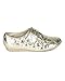 Nature Breeze Women Metallic Leatherette Round Toe Quilted Velcro Sneaker CA75 - Gold