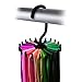 2 Pack of Ipow Tie Rack 360 Degree Rotating Adjustable Sturdy Durable Tie Rack with Non-Slip Clips Scarf Hanger Holder Organizer,Holds Securely up to 18 Ties (5.3