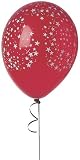 Stars-Around Balloons 16 in. Red/White