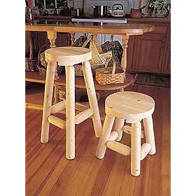 Northern White Cedar 18-Inch Round Bar Stool by 