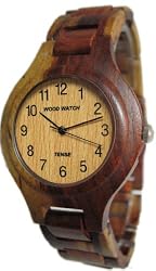 Tense Inlaid Multicolored Mens Wood Watch G7509I