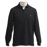 Ferrari Men's Prancing Horse cotton long sleeve polo black S